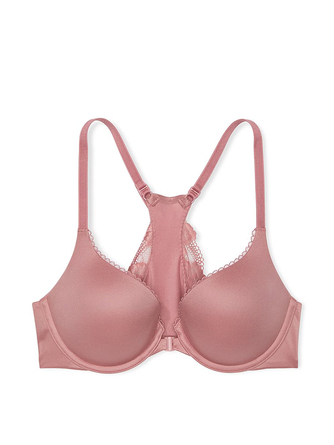 vs Body By Victoria Perfect Shape Lace Racerback Push-Up Bra Nostalgia Rose 3 of 3 