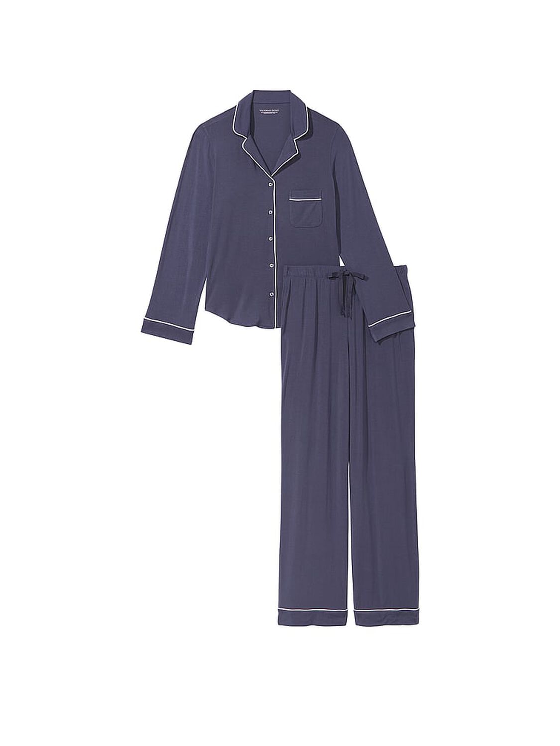 vs Victoria's Secret Modal Long Pajama Set Slate Blue 3 of 4 