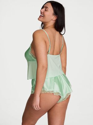Tease Satin & Chiffon Flyaway Cami Set