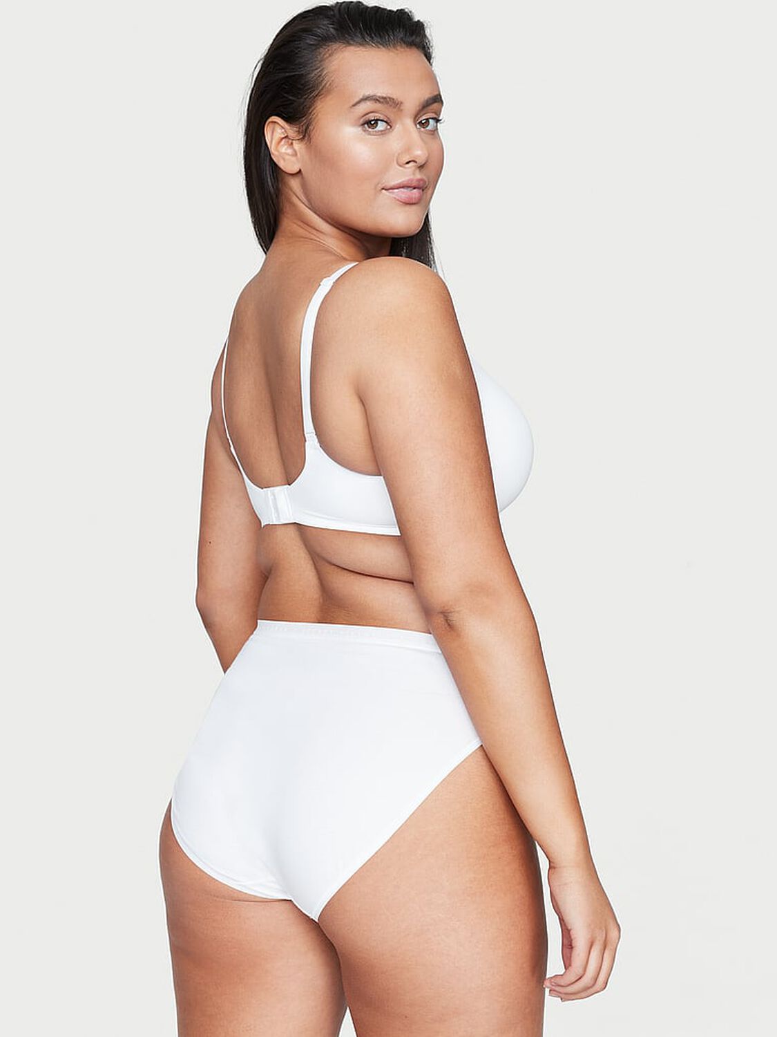 vs Victoria's Secret Stretch Cotton High-Leg Brief Panty Vs White 2 of 3 