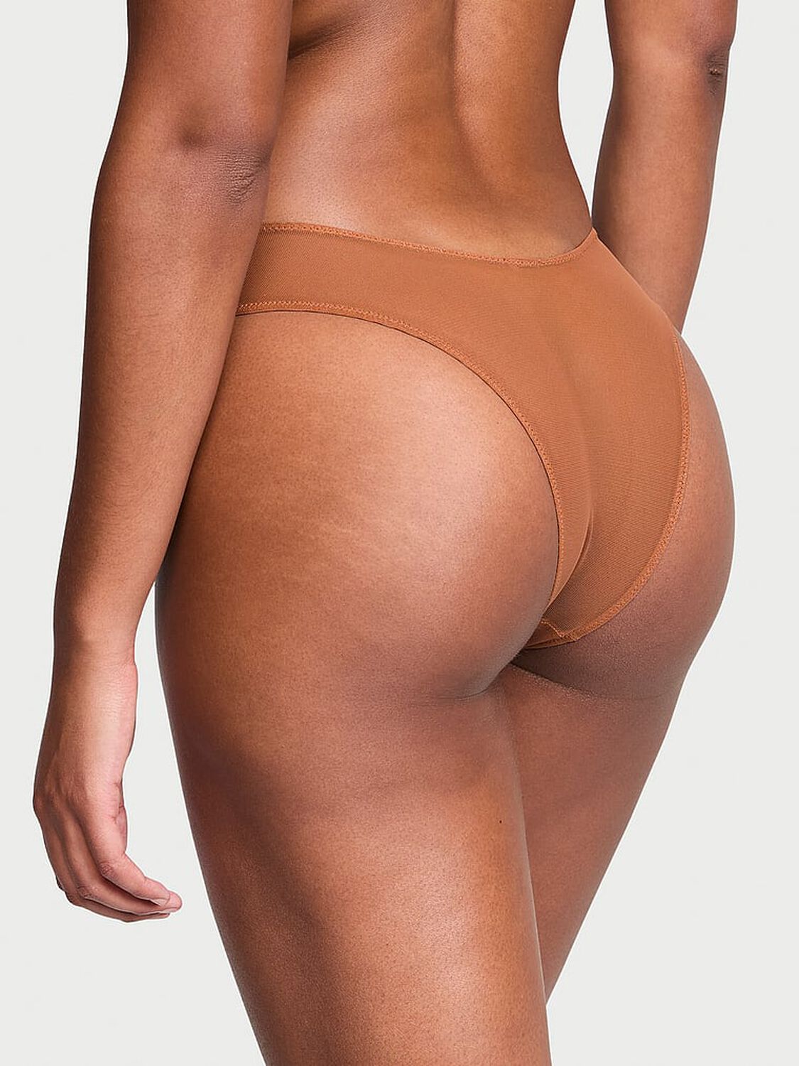 vs Dream Angels Boho Floral Embroidery Brazilian Panty Caramel 2 of 4 