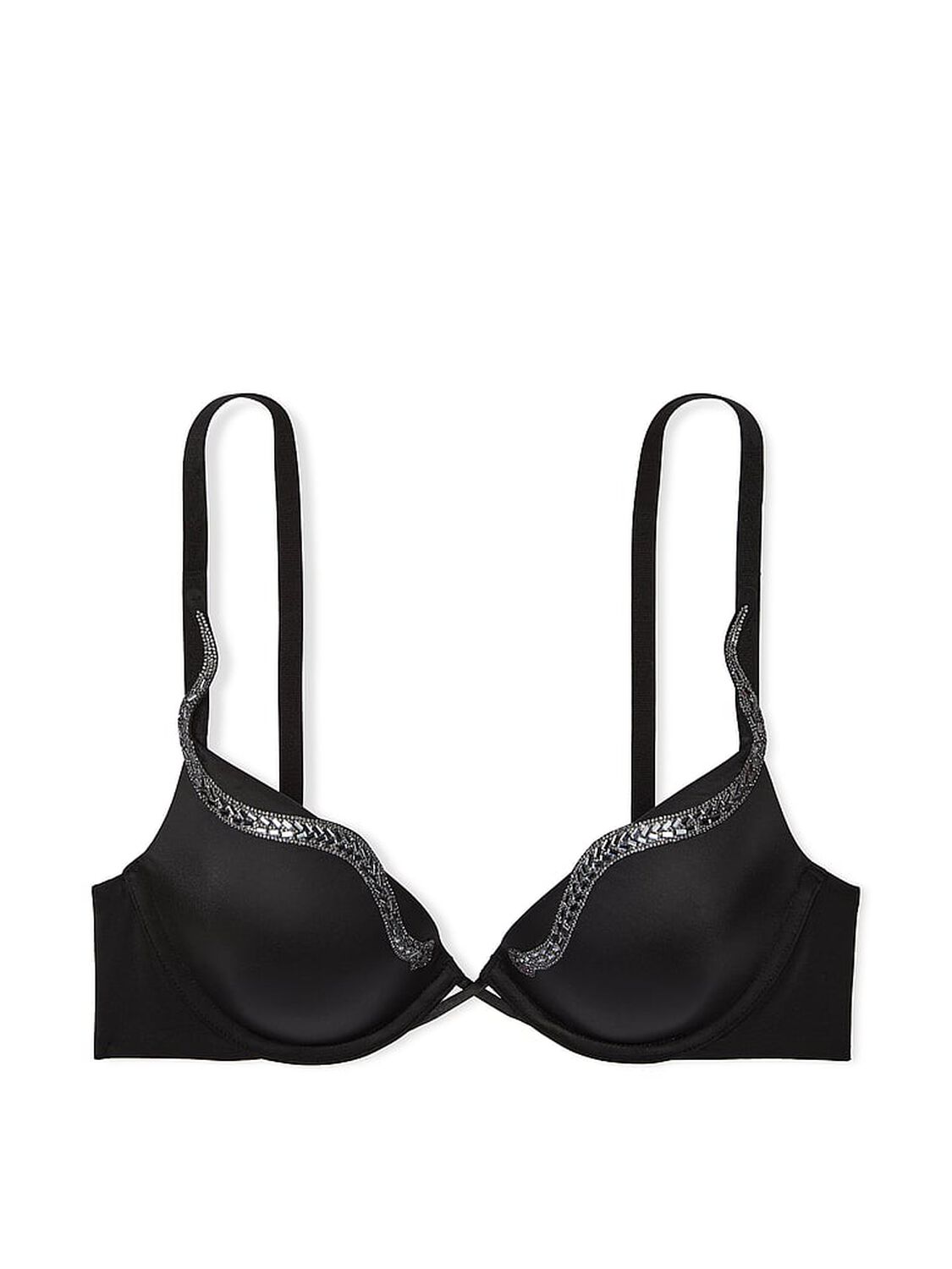 vs Very Sexy Snake Shine Lightly Lined Low-Cut Demi Bra Black 3 of 4 