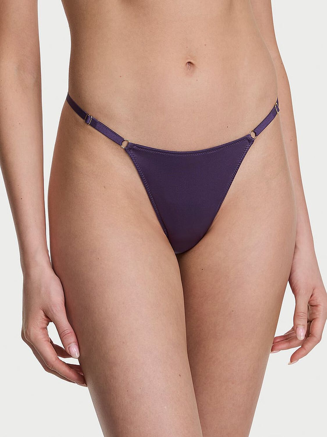 vs Very Sexy Smooth High-Leg Adjustable V-String Panty Valiant Purple 1 of 4 