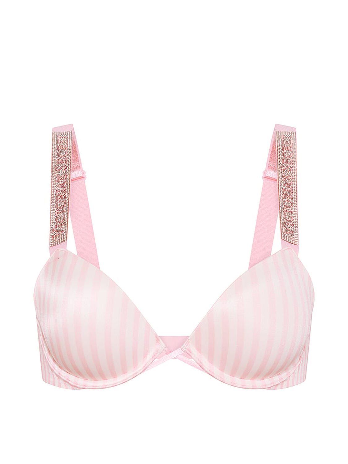 vs Very Sexy Logo Shine Strap Push-Up Bra Glam Icon Stripe 3 of 3 