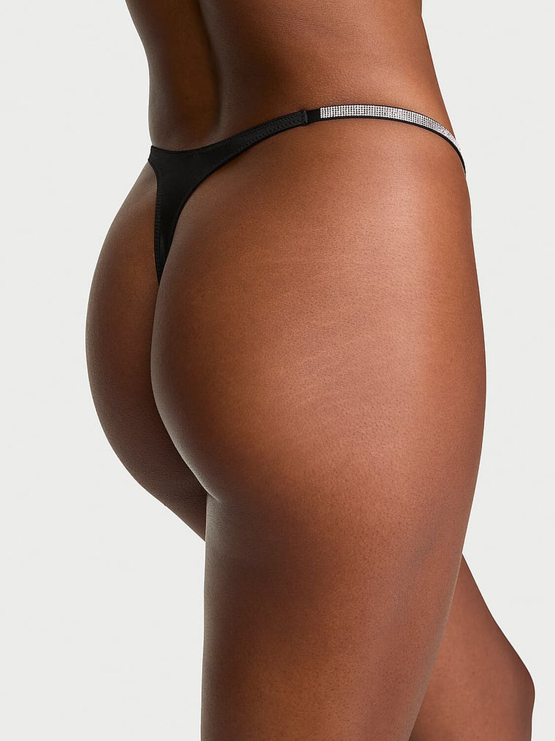 vs Very Sexy Shine Script Thong Panty Black 2 of 3 