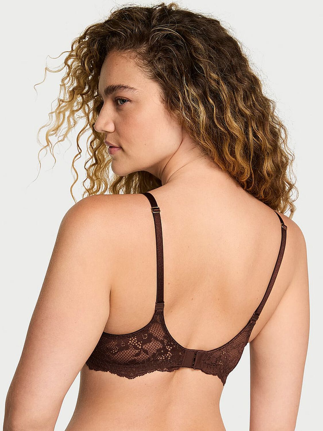 vs Dream Angels Smooth & Lace Push-Up Bra Ganache 2 of 3 