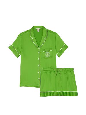 Glazed Satin Short Pajama Set