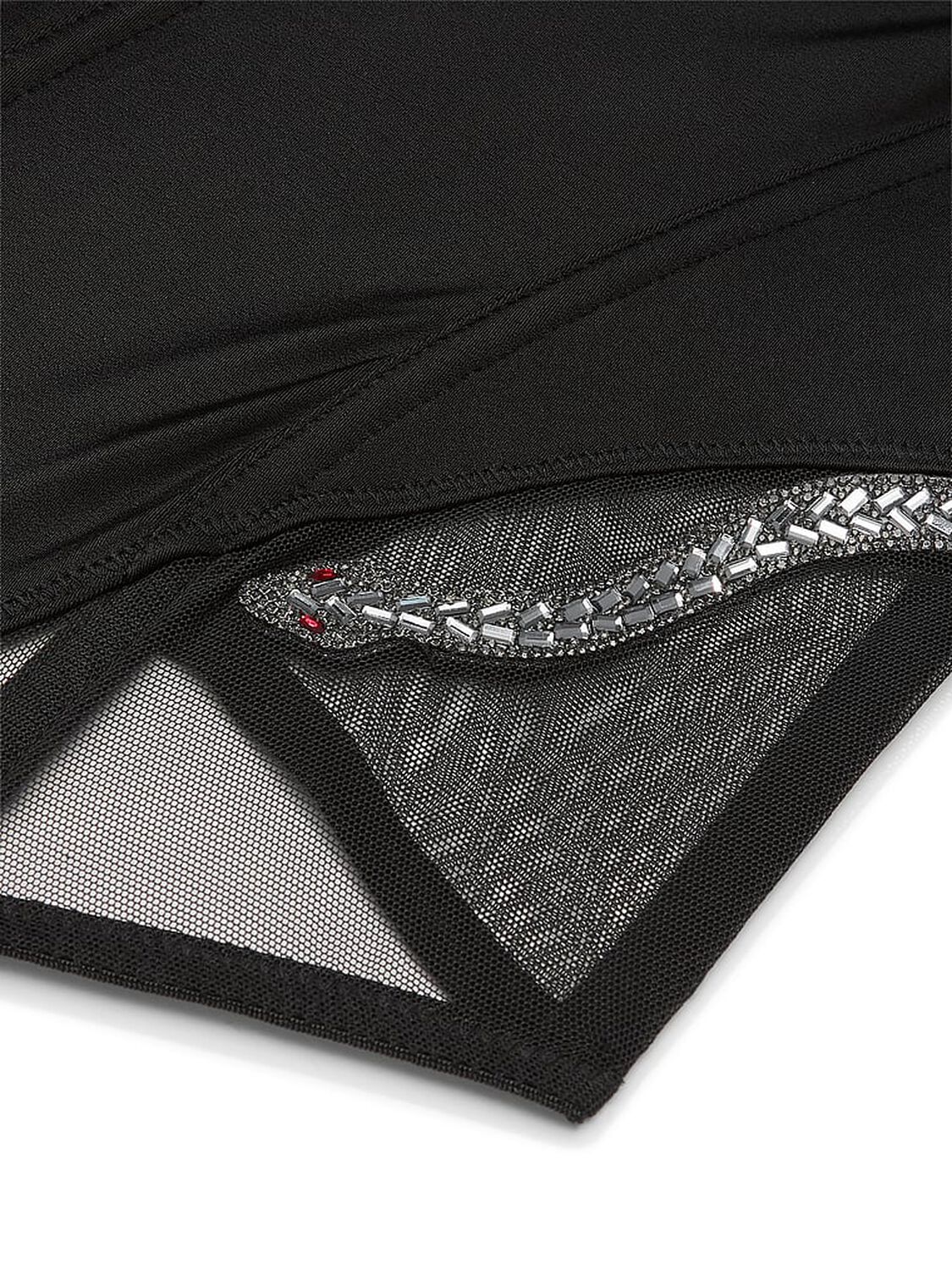 vs Victoria's Secret Snake Shine Lightly Lined Balconette Corset Top Black 4 of 4 