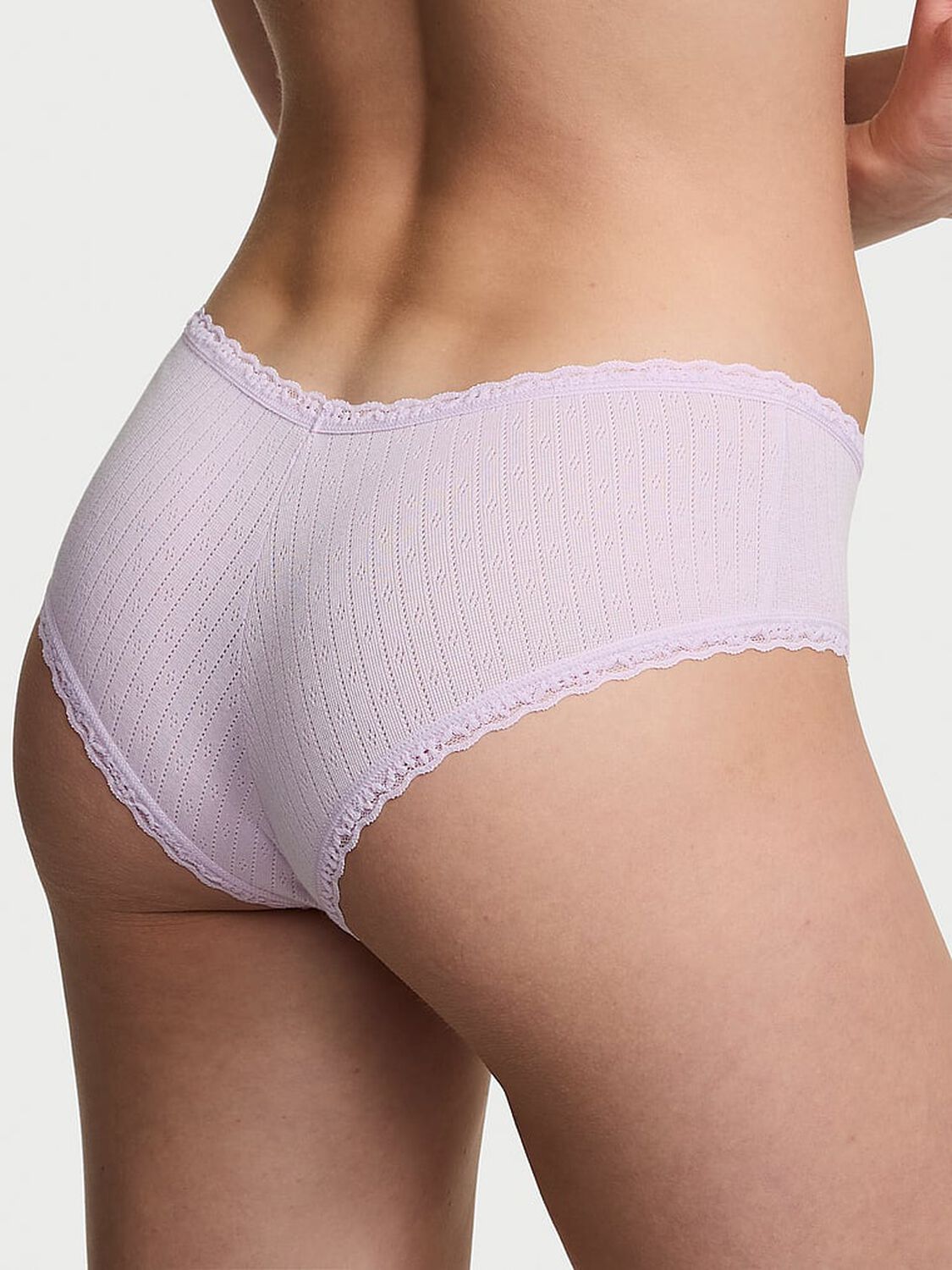 vs The Lacie Cotton Pointelle Lace-Trim Cheeky Panty 2 of 3 