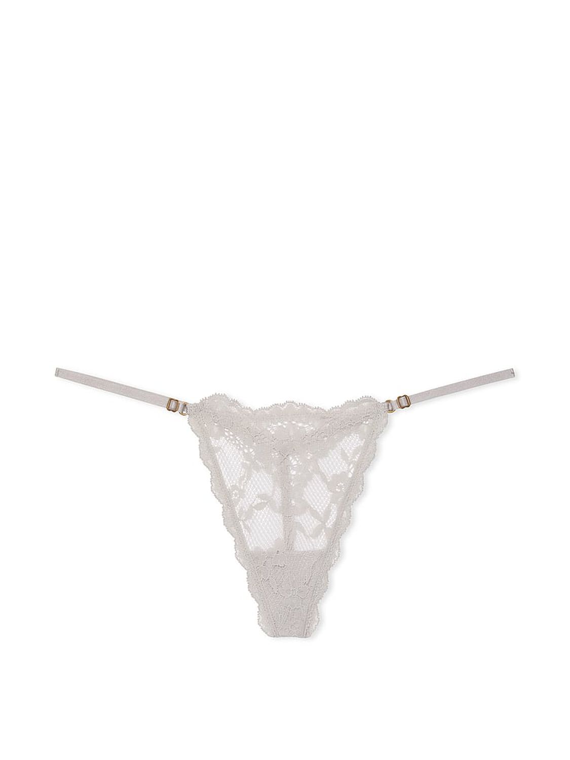 vs Dream Angels Lace Adjustable V-String Panty Grey 3 of 4 