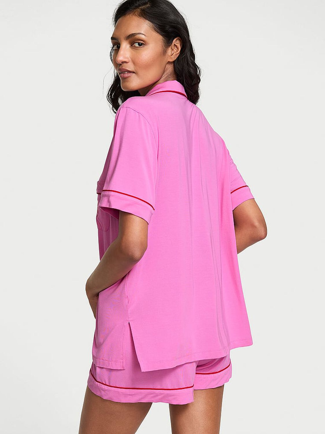 vs Victoria's Secret Modal Soft Short Pajama Set New Peony 2 of 3 