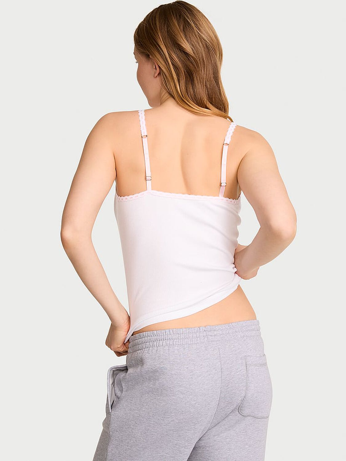 vs Victoria's Secret Flirty Cotton Rib Cami Vs White 2 of 3 