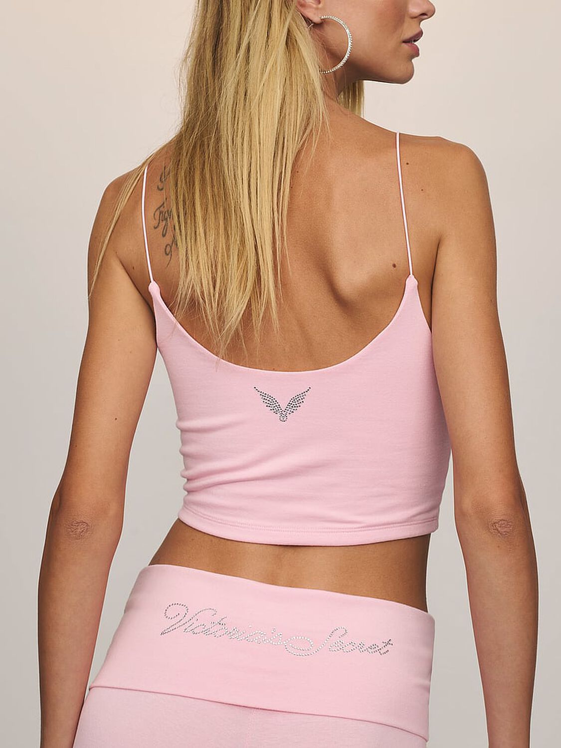 vs Angel Essentials Cotton Tank Top Pretty Blossom 3 of 3 