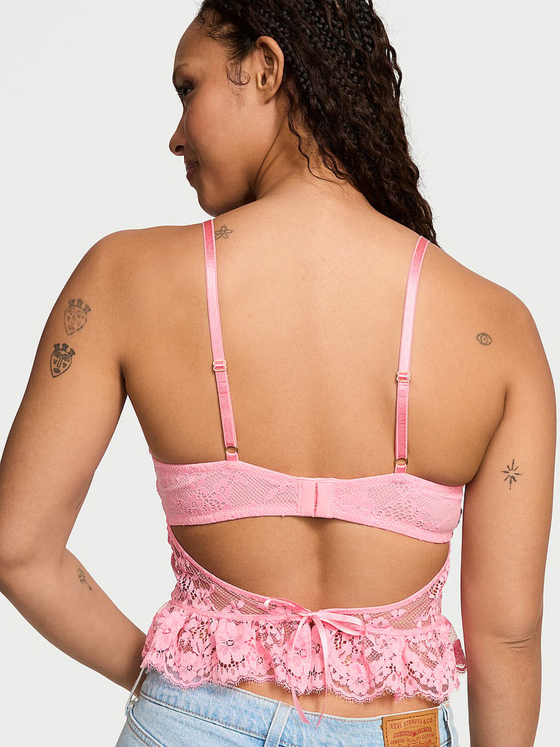 vs Victoria's Secret Dare to Dream Lace Flounce Bra Top 2 of 4 