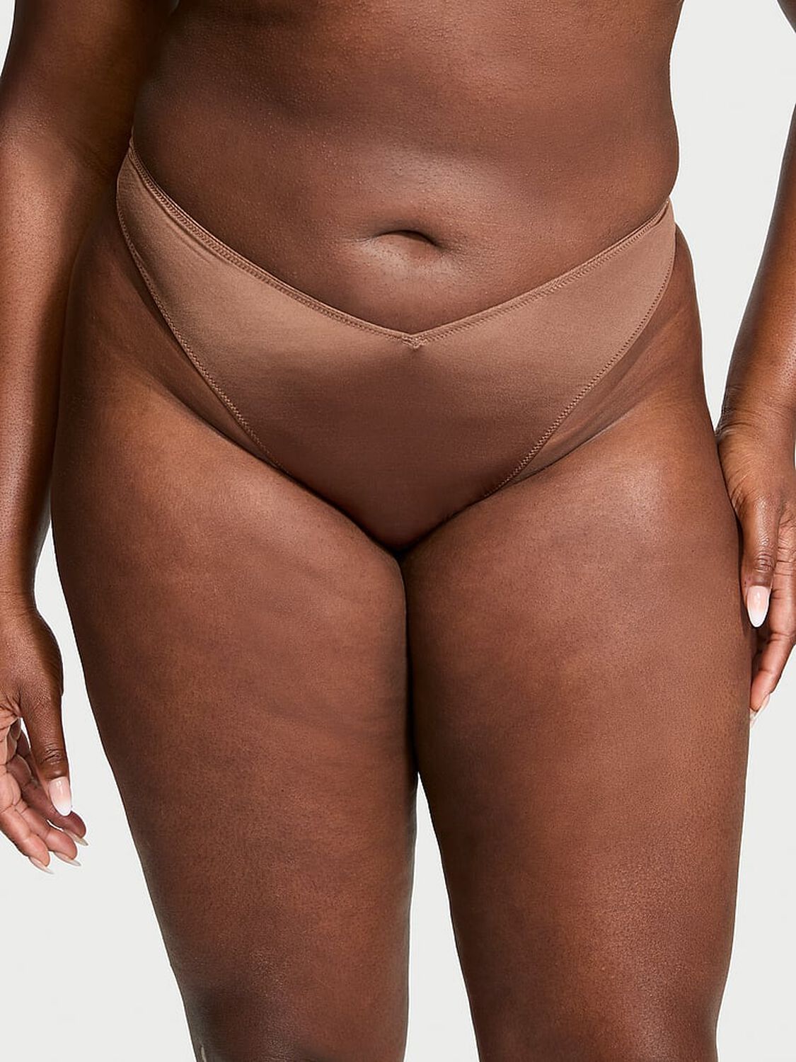 vs Very Sexy Strappy-Back High-Leg Thong Panty Mousse 1 of 3 