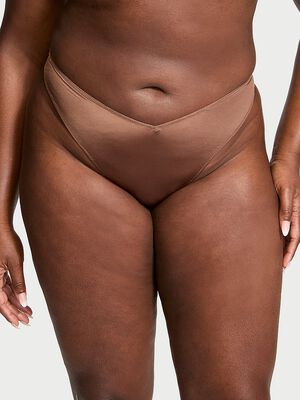 Smooth Strappy-Back High-Leg Thong Panty
