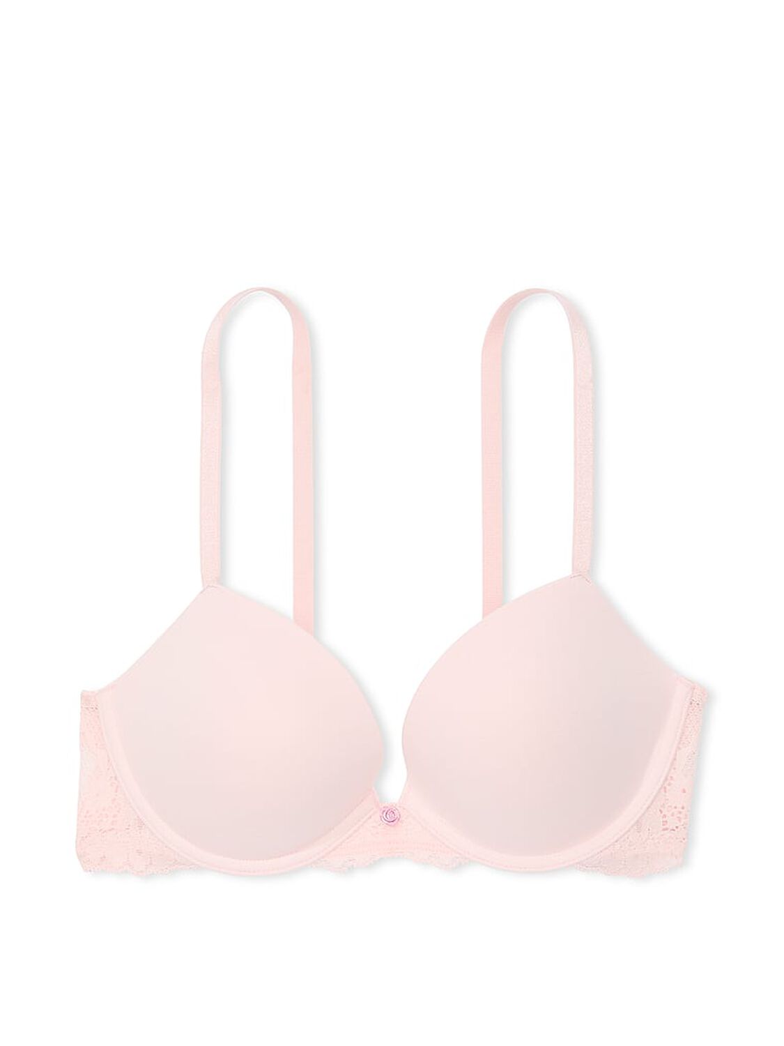 vs Dream Angels Smooth & Lace Push-Up Bra Purest Pink 3 of 4 