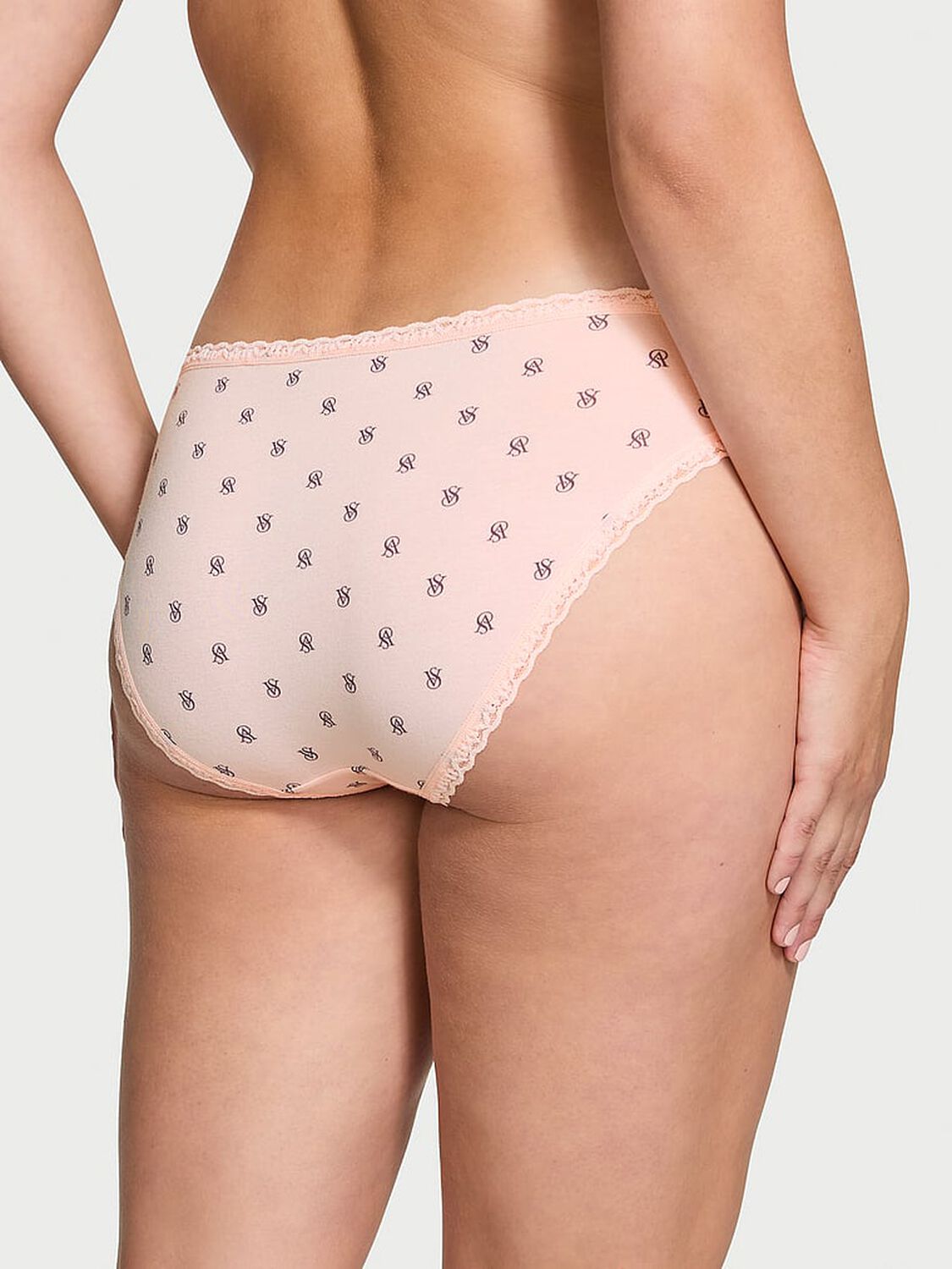 vs The Lacie Lace-Trim Cotton Bikini Panty Vs Pink 2 of 3 