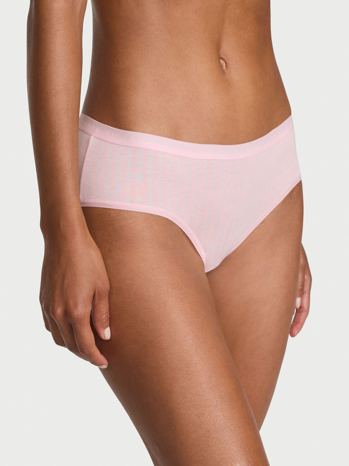 vs Victoria's Secret Stretch Cotton Hiphugger Panty Stripe 1 of 3 