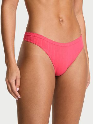 Seamless Cotton Rib Thong Panty