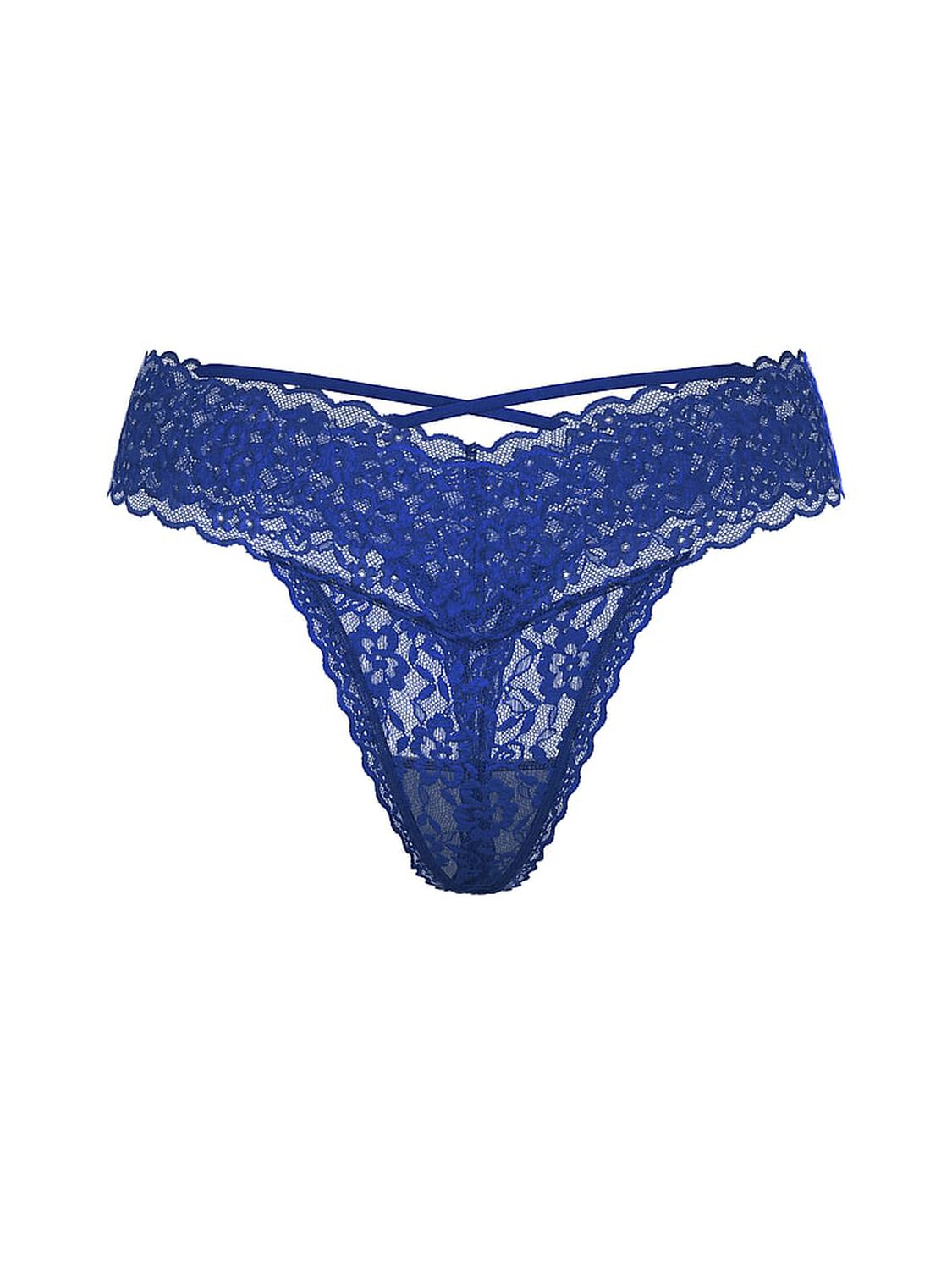 vs The Lacie Lace Strappy-Back Thong Panty Royal Blue 3 of 3 