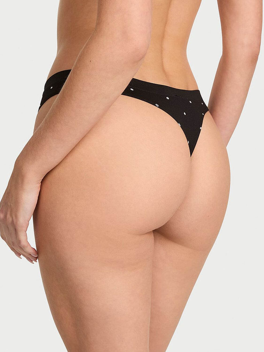 vs Seamless Seamless Thong Panty Black Small Dot 1 of 1 
