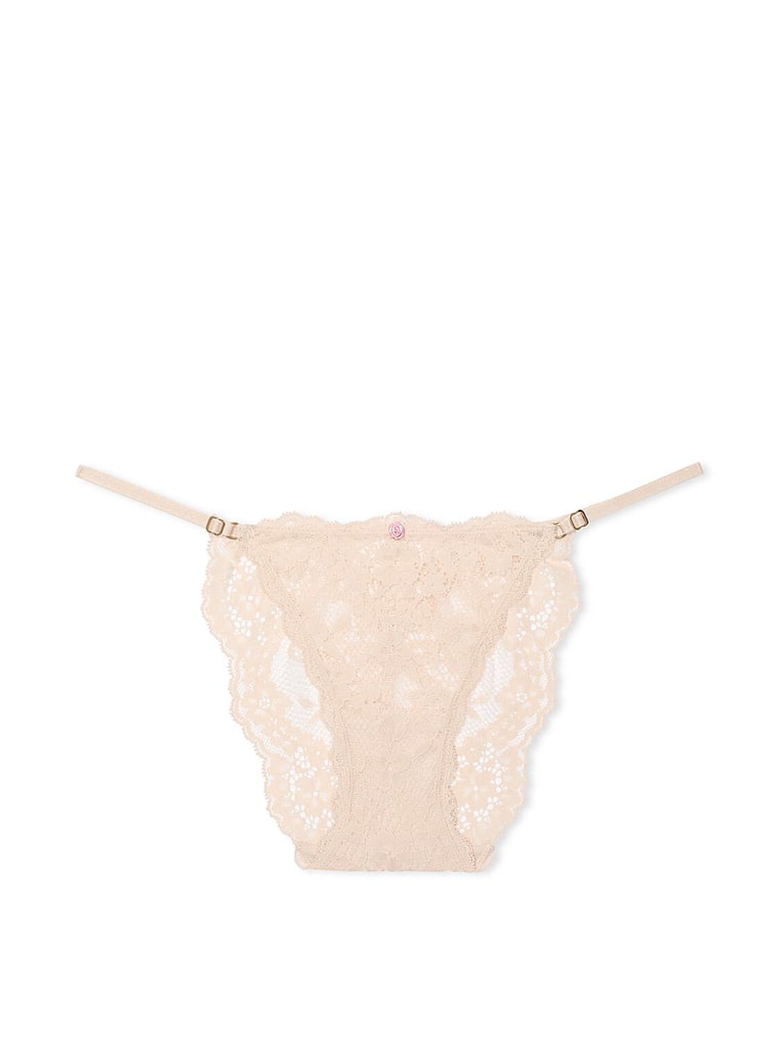 vs Dream Angels Lace Adjustable String Bikini Panty Marzipan 3 of 4 