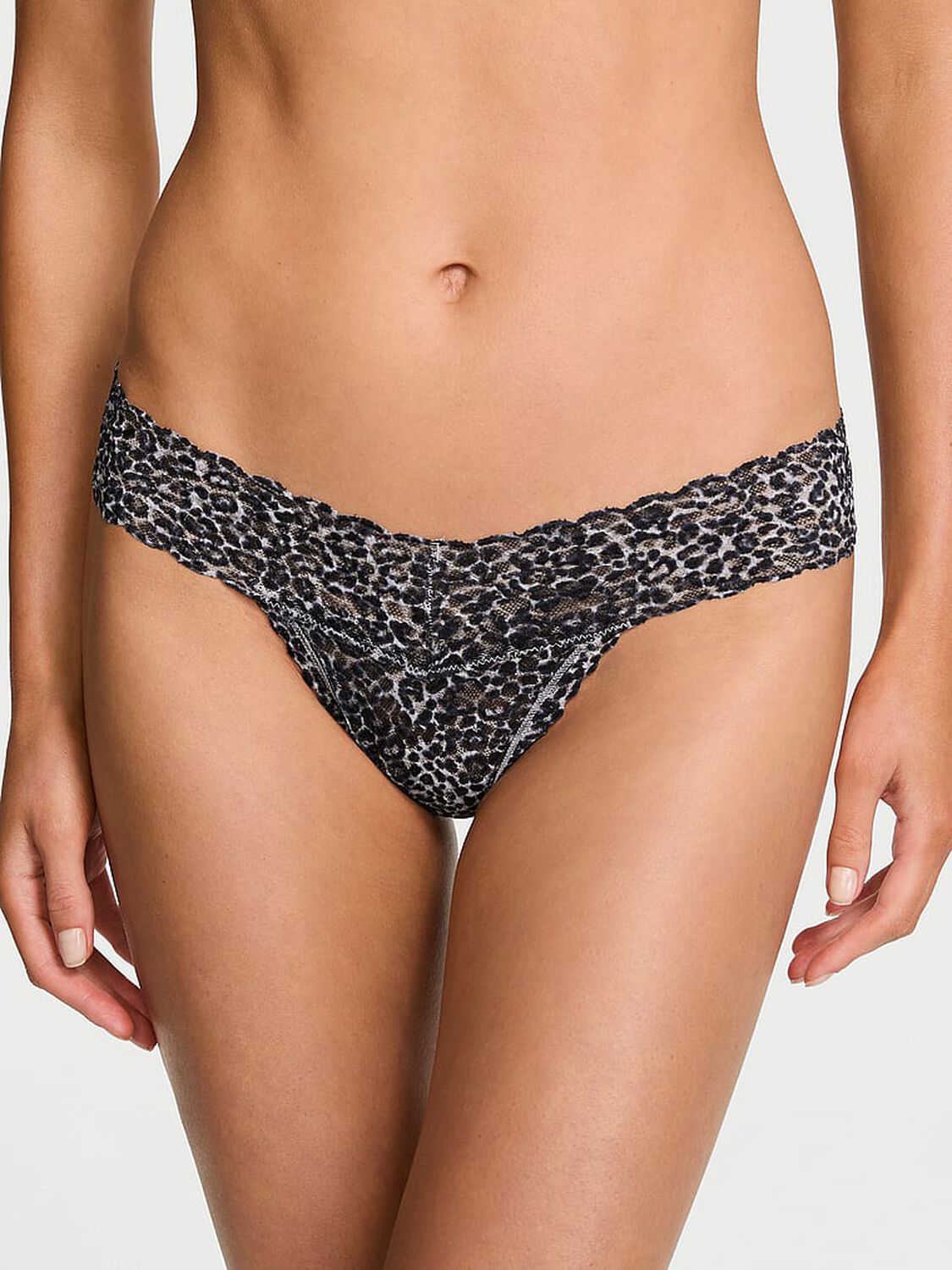 vs The Lacie Lace Thong Panty Pearl Stone Leo 1 of 2 