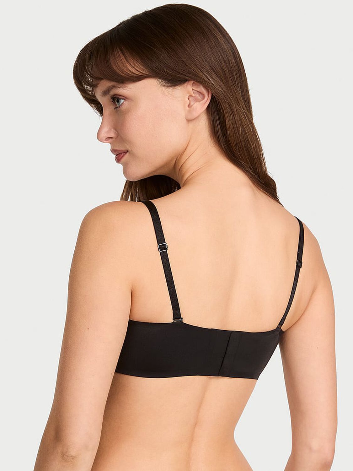vs Victoria's Secret Bare Invisible by Victoria's Secret Perfect Comfort Wireless Push-Up Strapless Bra Black 2 of 4 