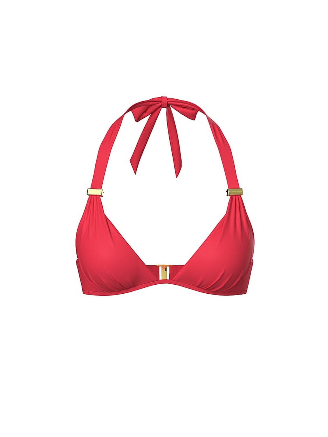 vs Victoria's Secret Swim Essential Harlow Halter Push-Up Bikini Top Poppy 3 of 4 