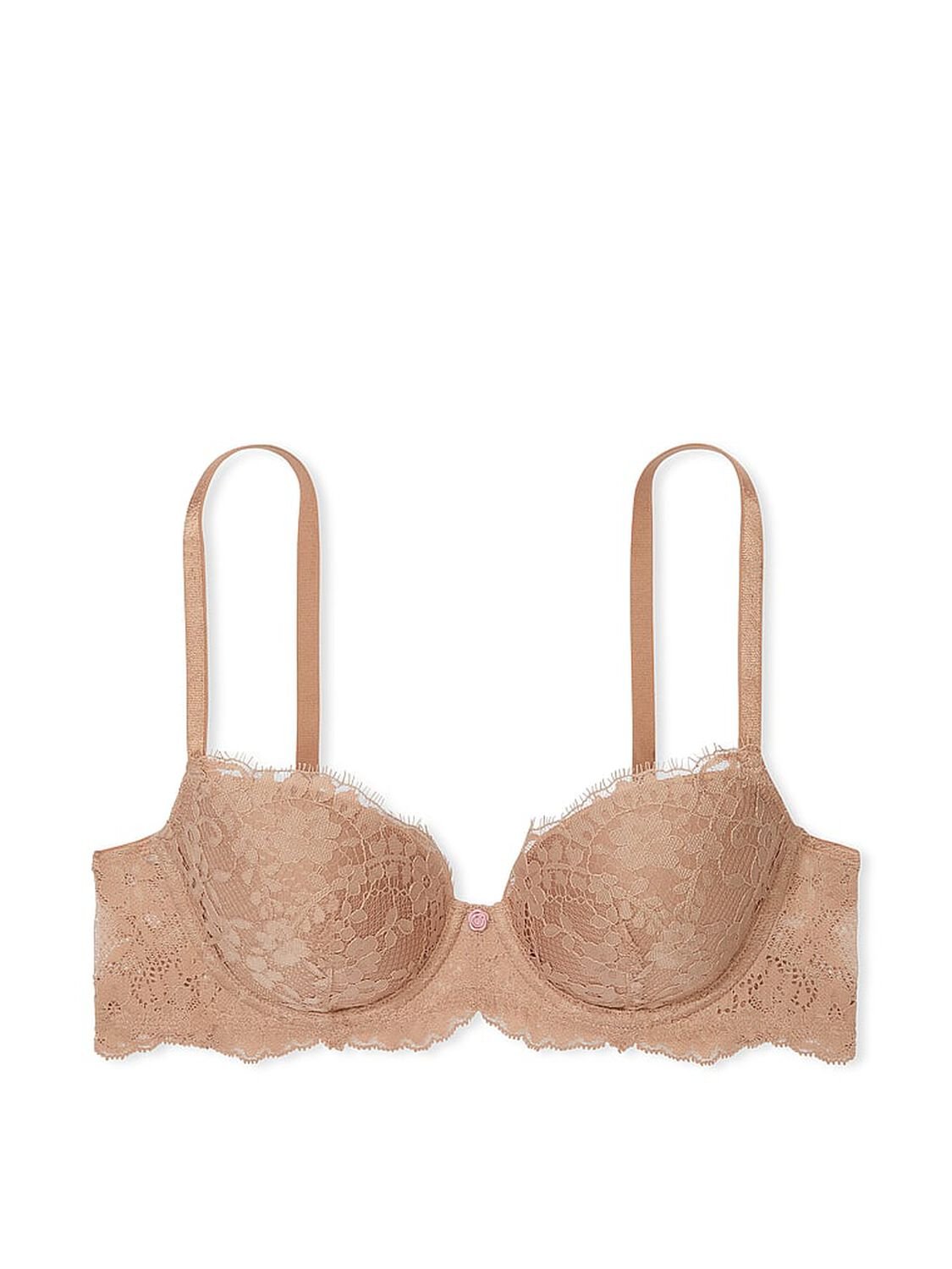 vs Dream Angels Lace Lightly Lined Classic Coverage Demi Bra Praline 3 of 4 