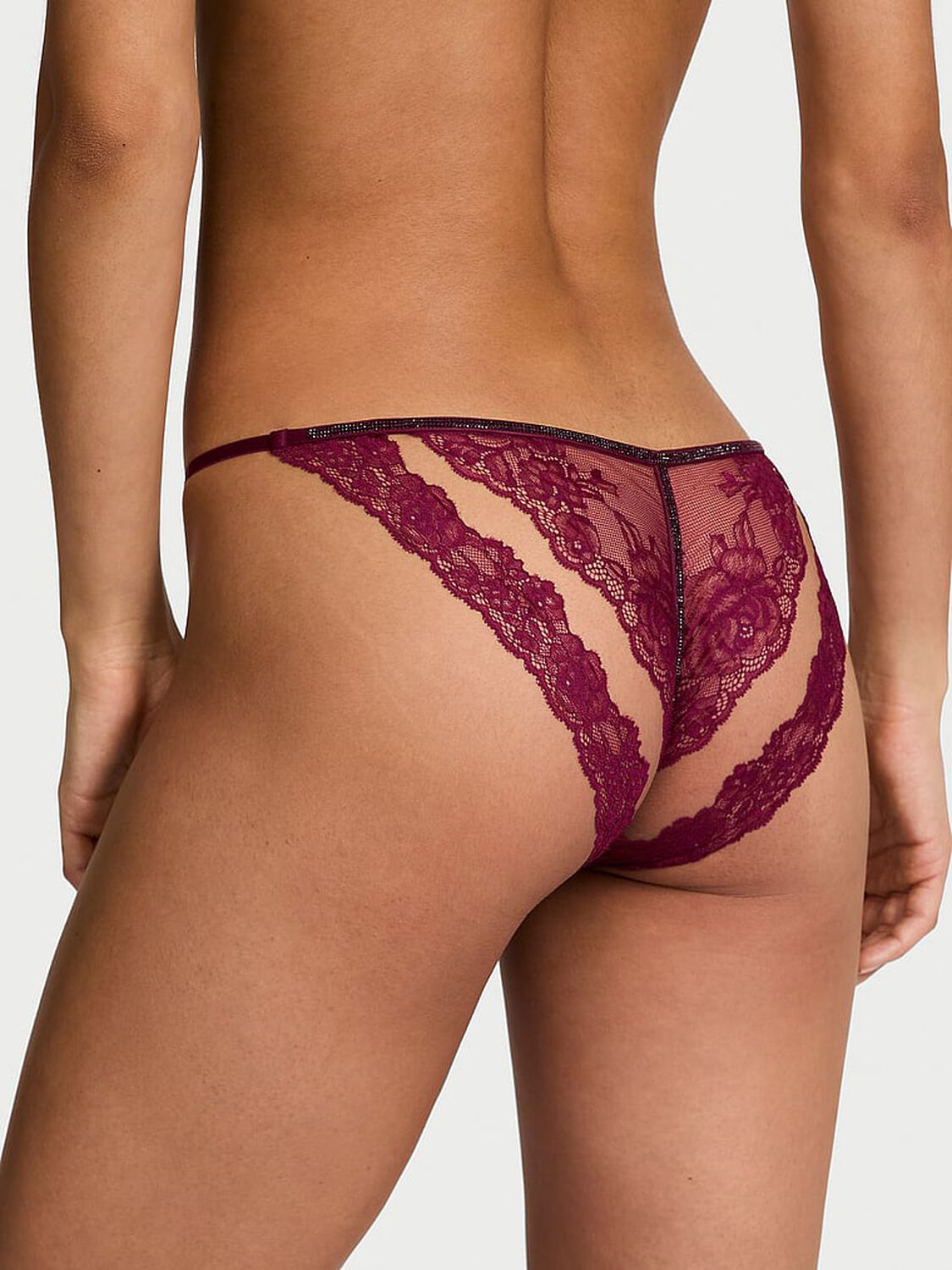 vs Very Sexy Sheer Shine Rose String Bikini Panty Kir 1 of 2 