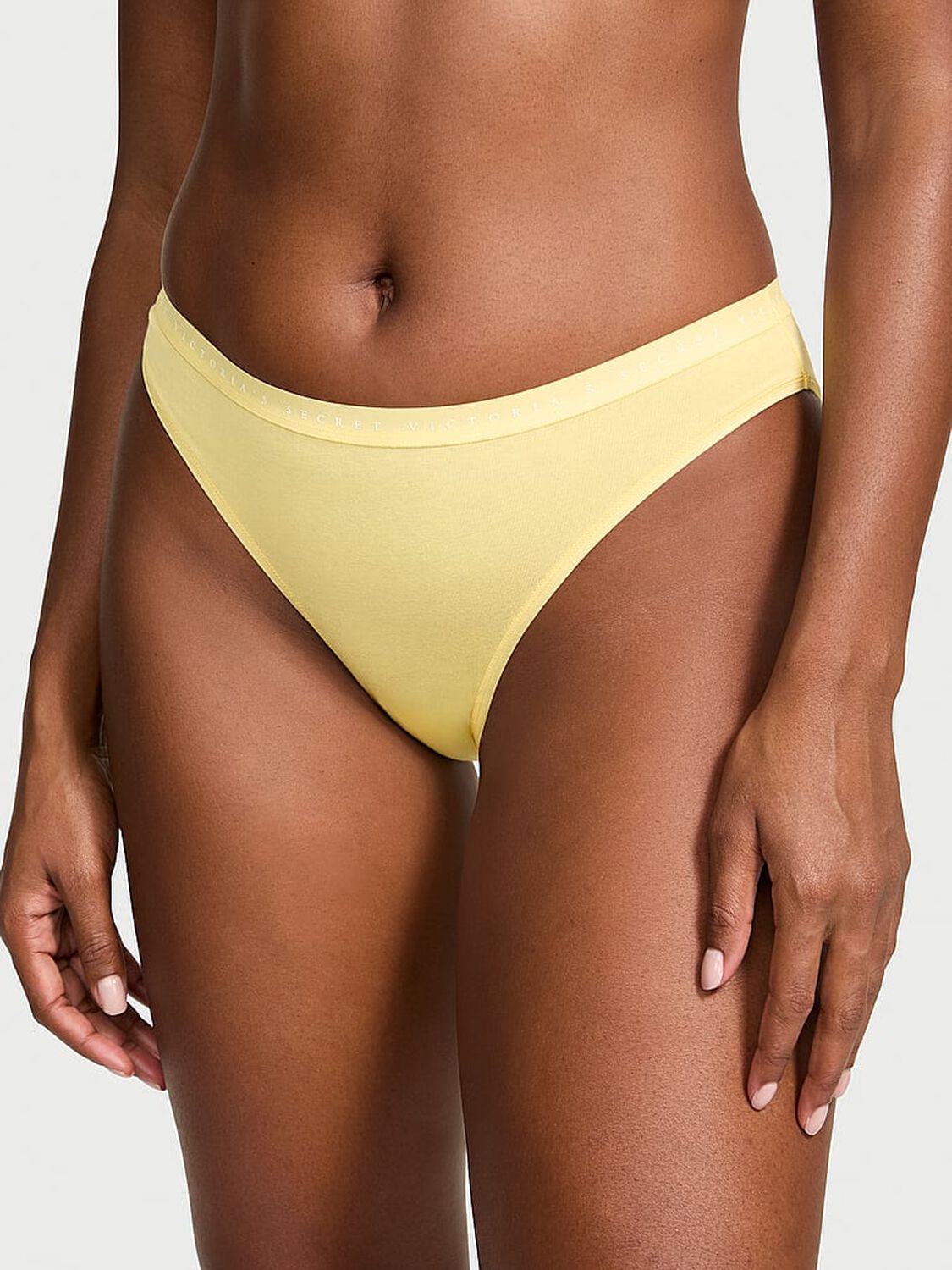 vs Victoria's Secret Stretch Cotton Bikini Panty Yellow Tulip 1 of 3 