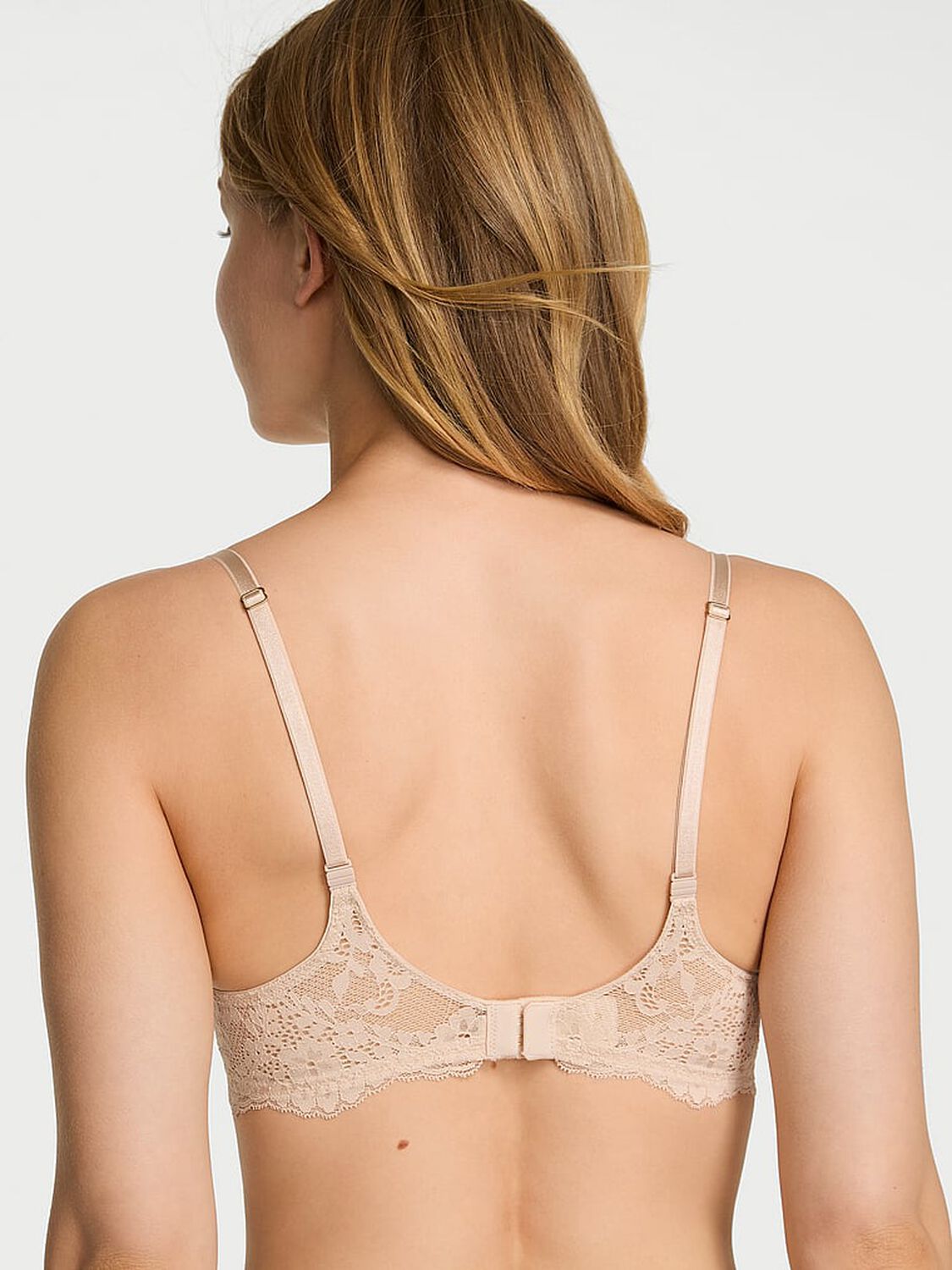 vs Dream Angels Smooth & Lace Push-Up Bra Marzipan 2 of 4 
