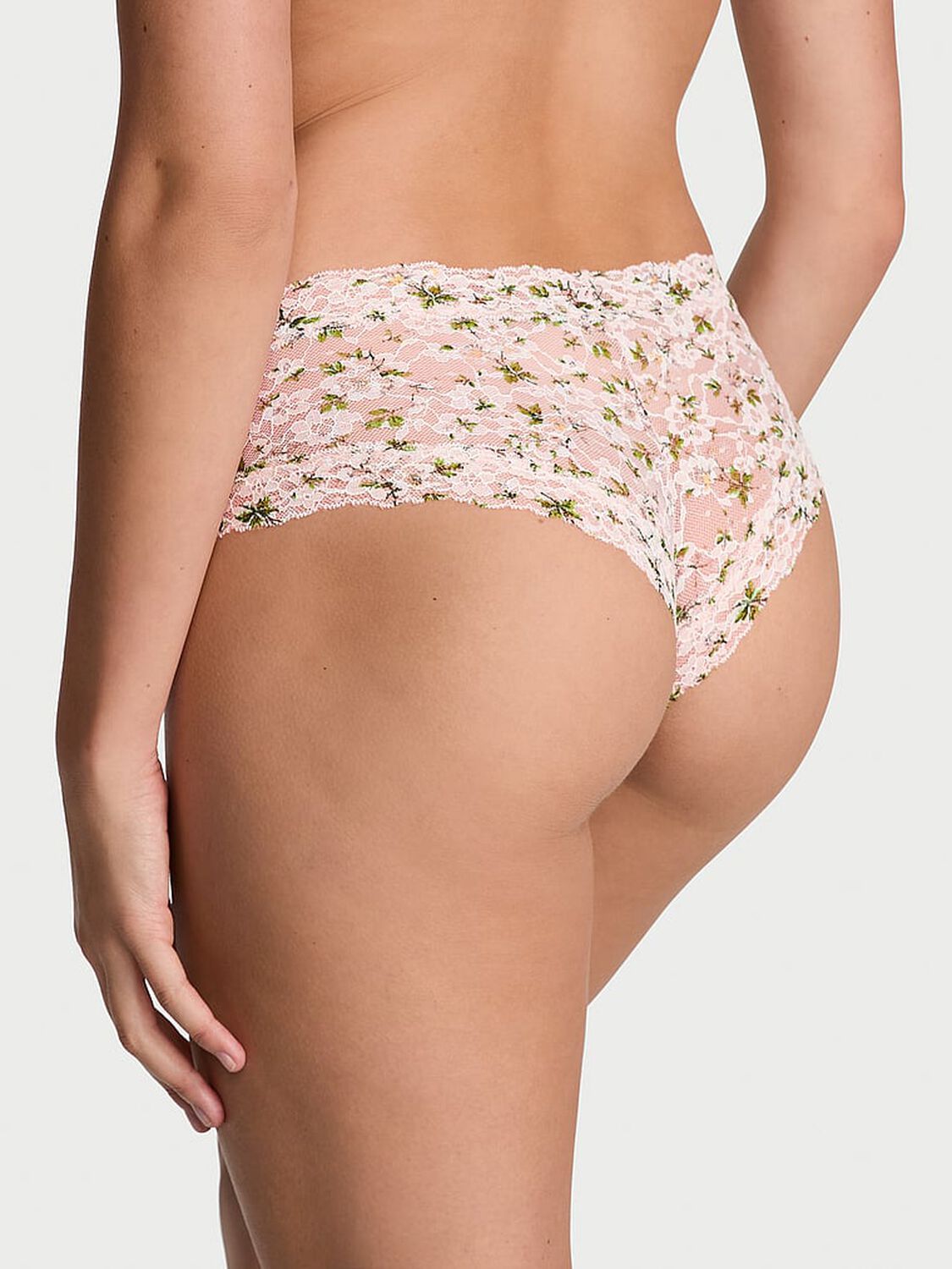 vs The Lacie Posey Lace Cheeky Panty Purest Pink Floral 2 of 3 