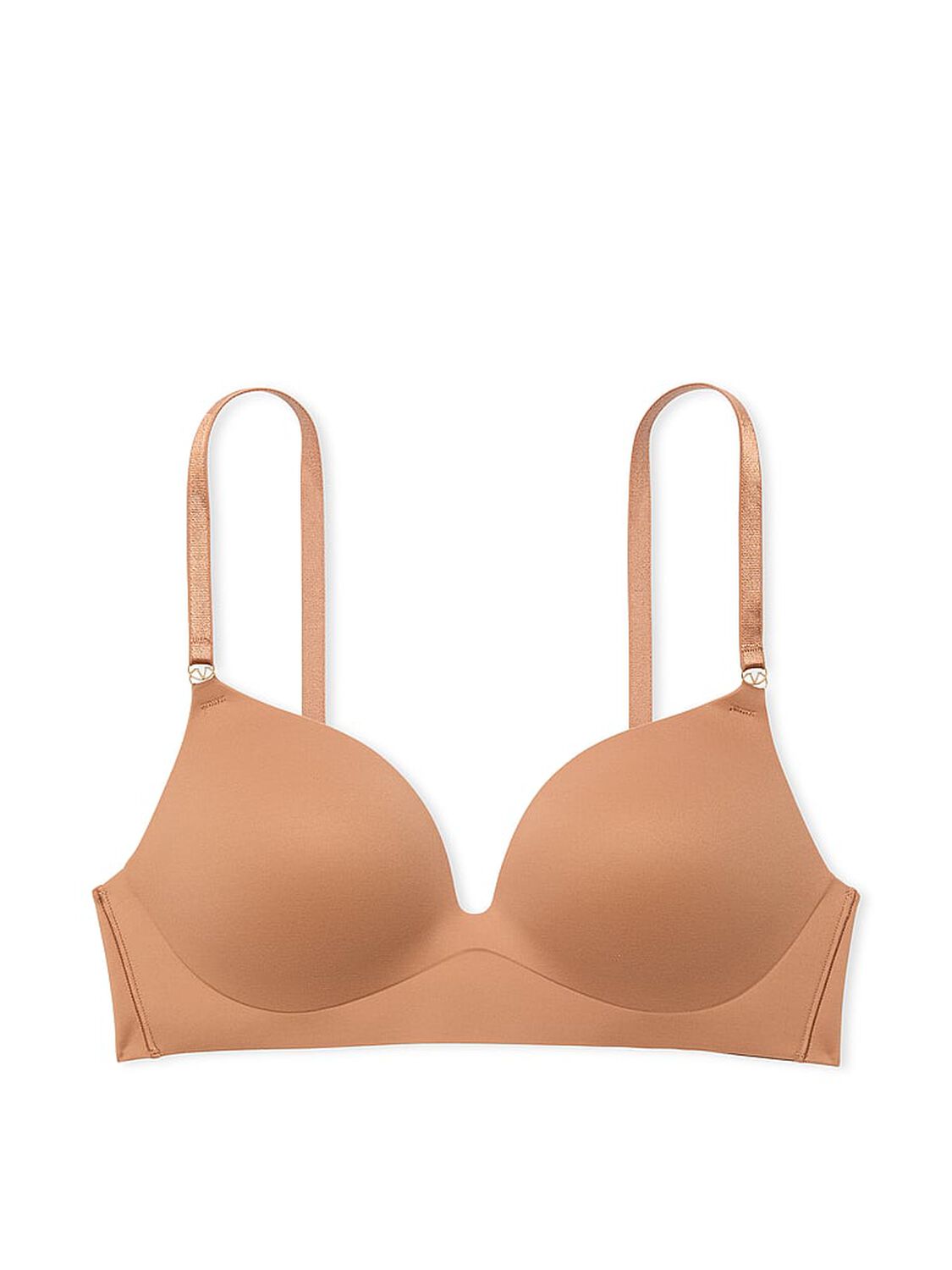 vs Dream Angels Smooth Wireless Push-Up Plunge Bra Beige 3 of 4 