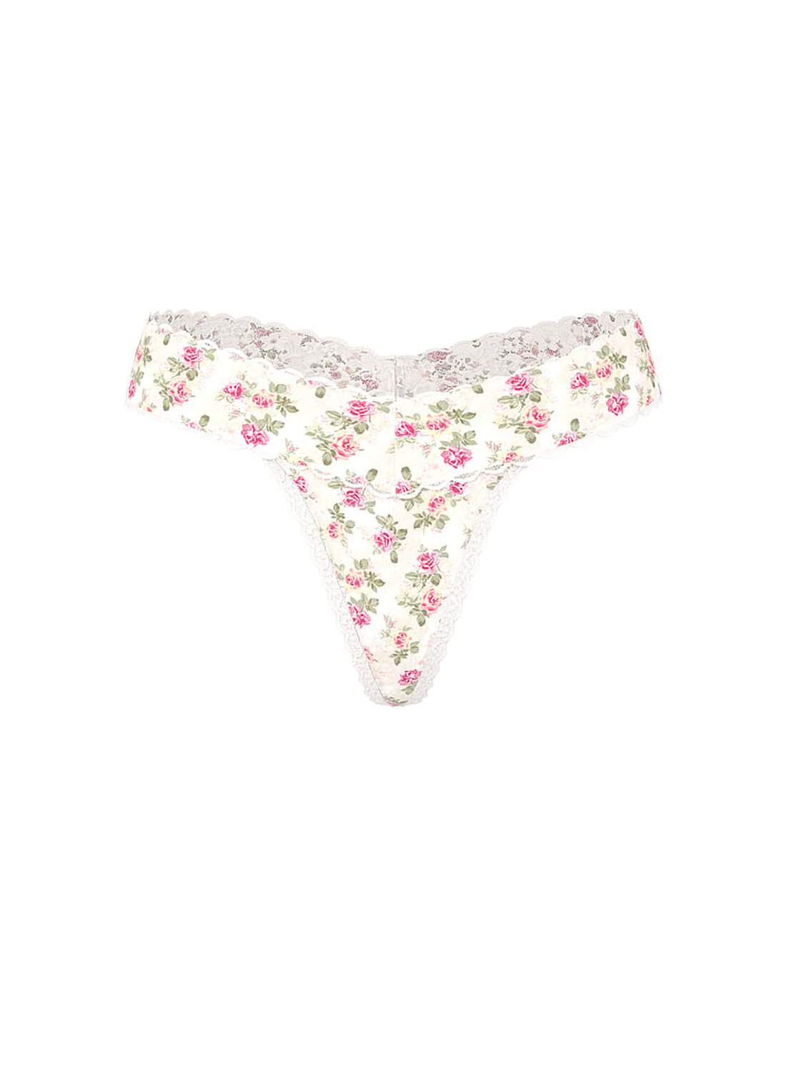 vs The Lacie Lace Thong Panty Coconut White Floral 3 of 3 
