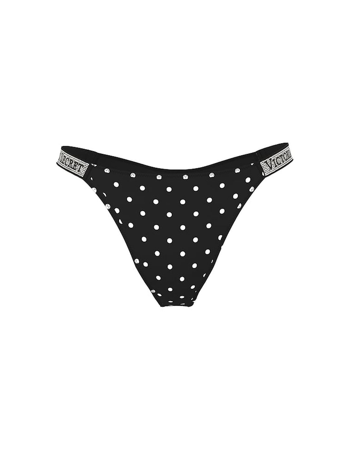 vs Very Sexy Shine Strap Brazilian Panty Black Dots 3 of 3 
