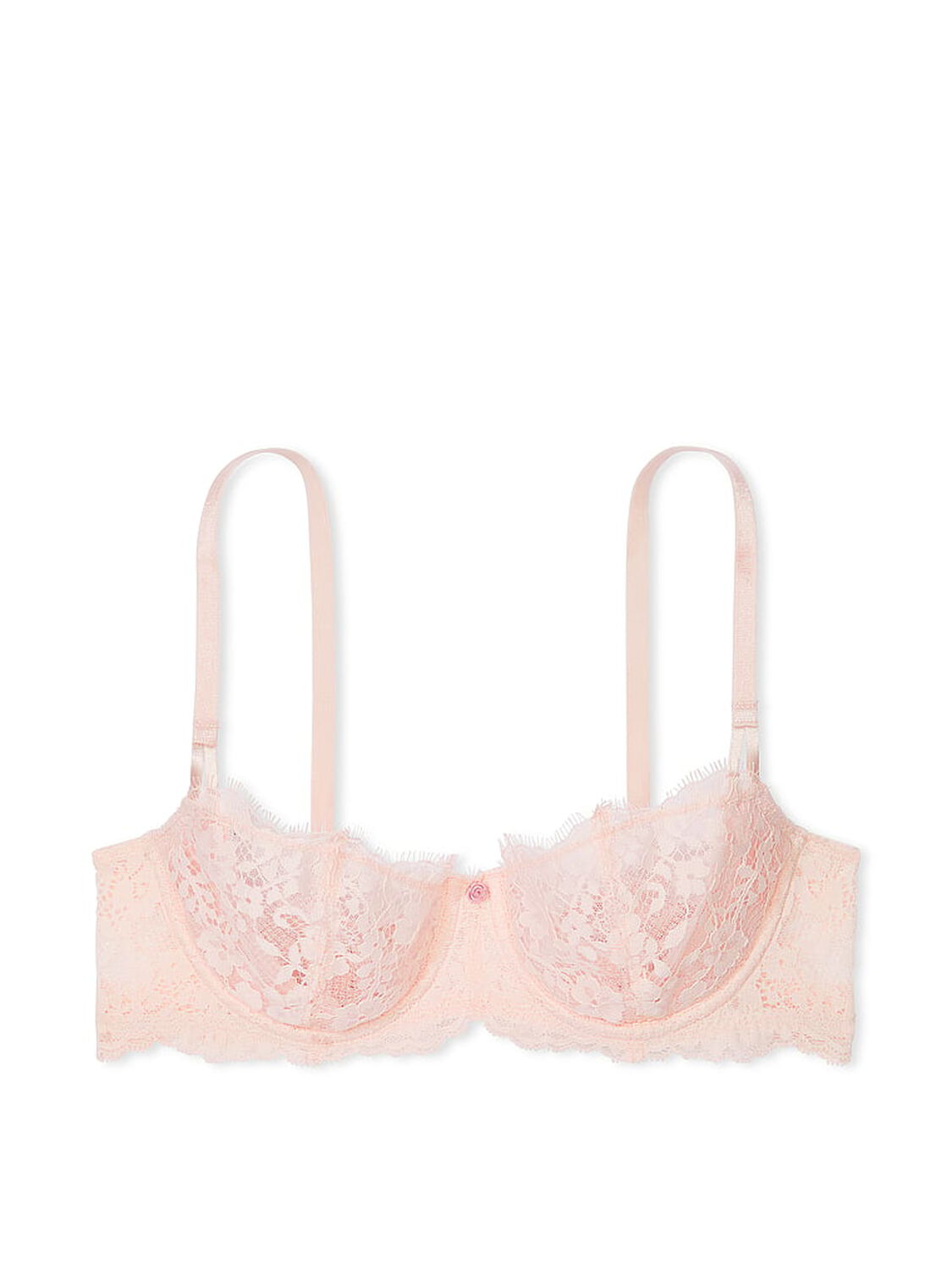 vs Dream Angels Wicked Unlined Lace Balconette Bra Purest Pink 3 of 4 