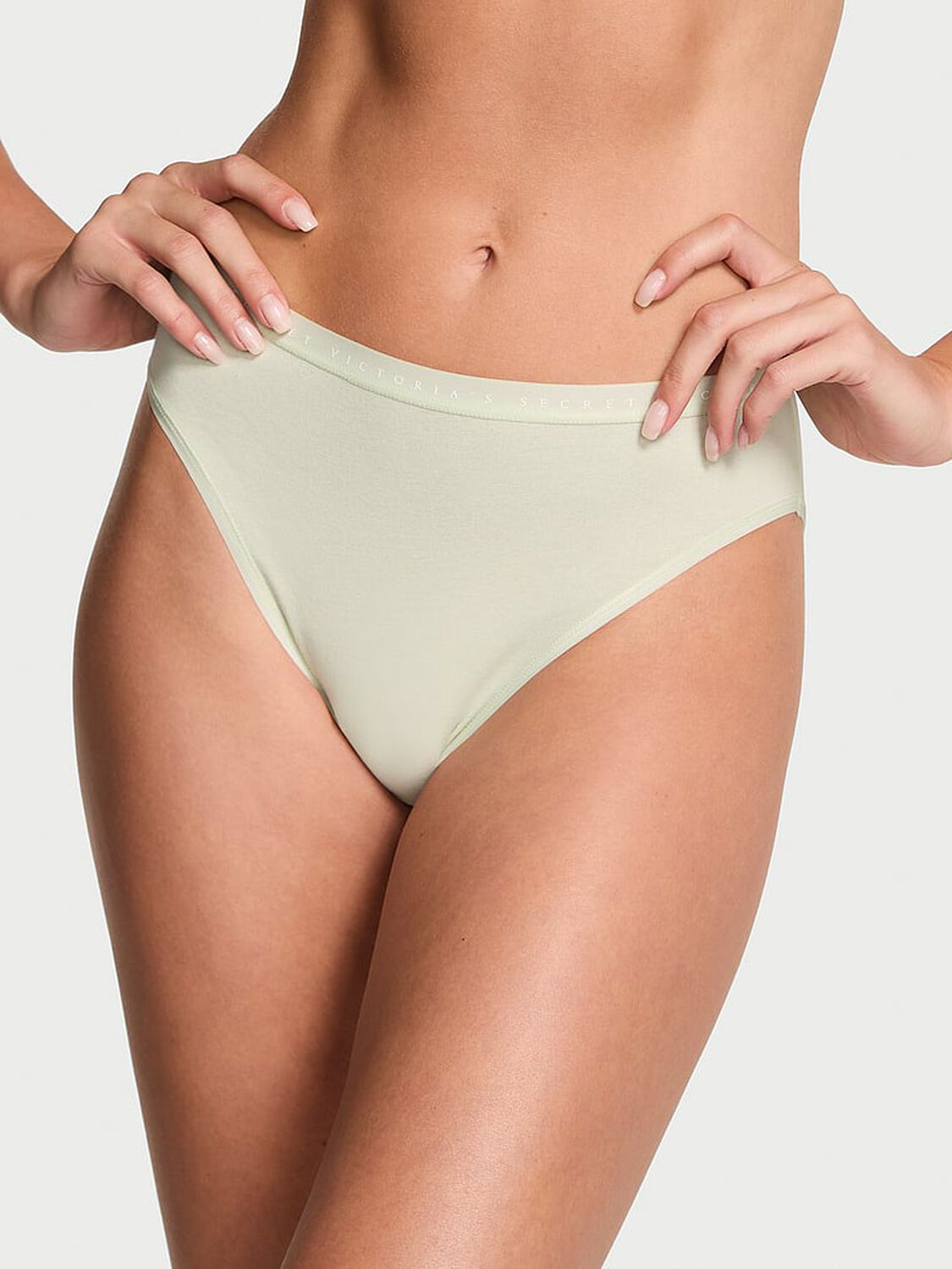 vs Victoria's Secret Stretch Cotton High-Leg Brief Panty Mint Crush 1 of 3 