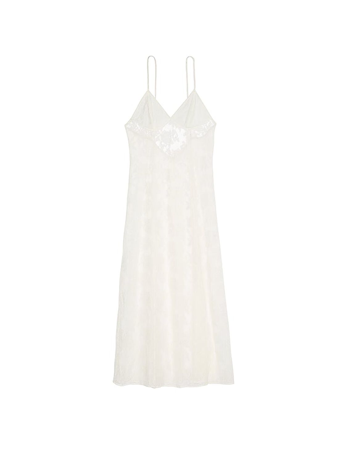 vs Victoria's Secret Rose Lace Long Slip Coconut White 3 of 3 