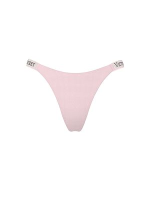Logo Shine Strap Thong Panty