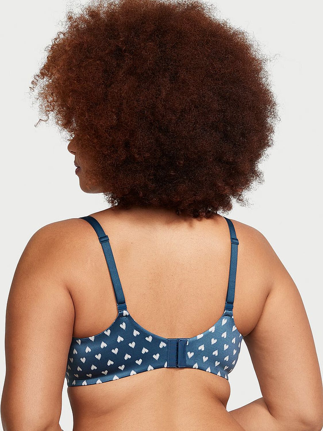 vs Body By Victoria Lightly Lined Smooth Demi Bra Midnight Sea Shibori Hearts 2 of 4 