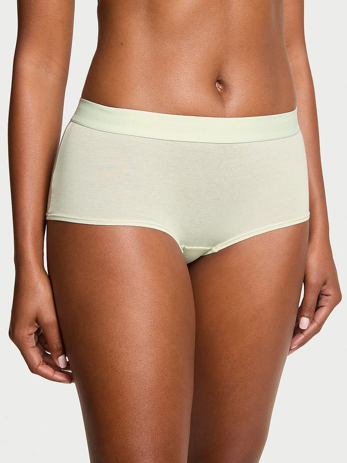 vs Cotton Logo Cotton Boyshort Panty Mint Crush 1 of 2 