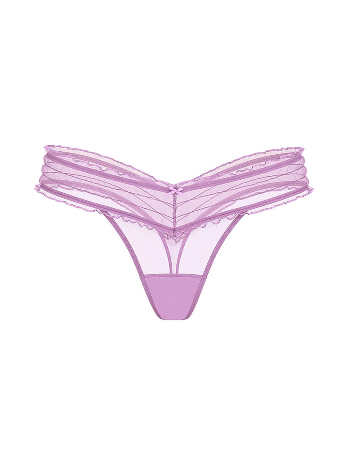 vs The Lacie Smocked Mesh Thong Panty Light Lilac 3 of 3 