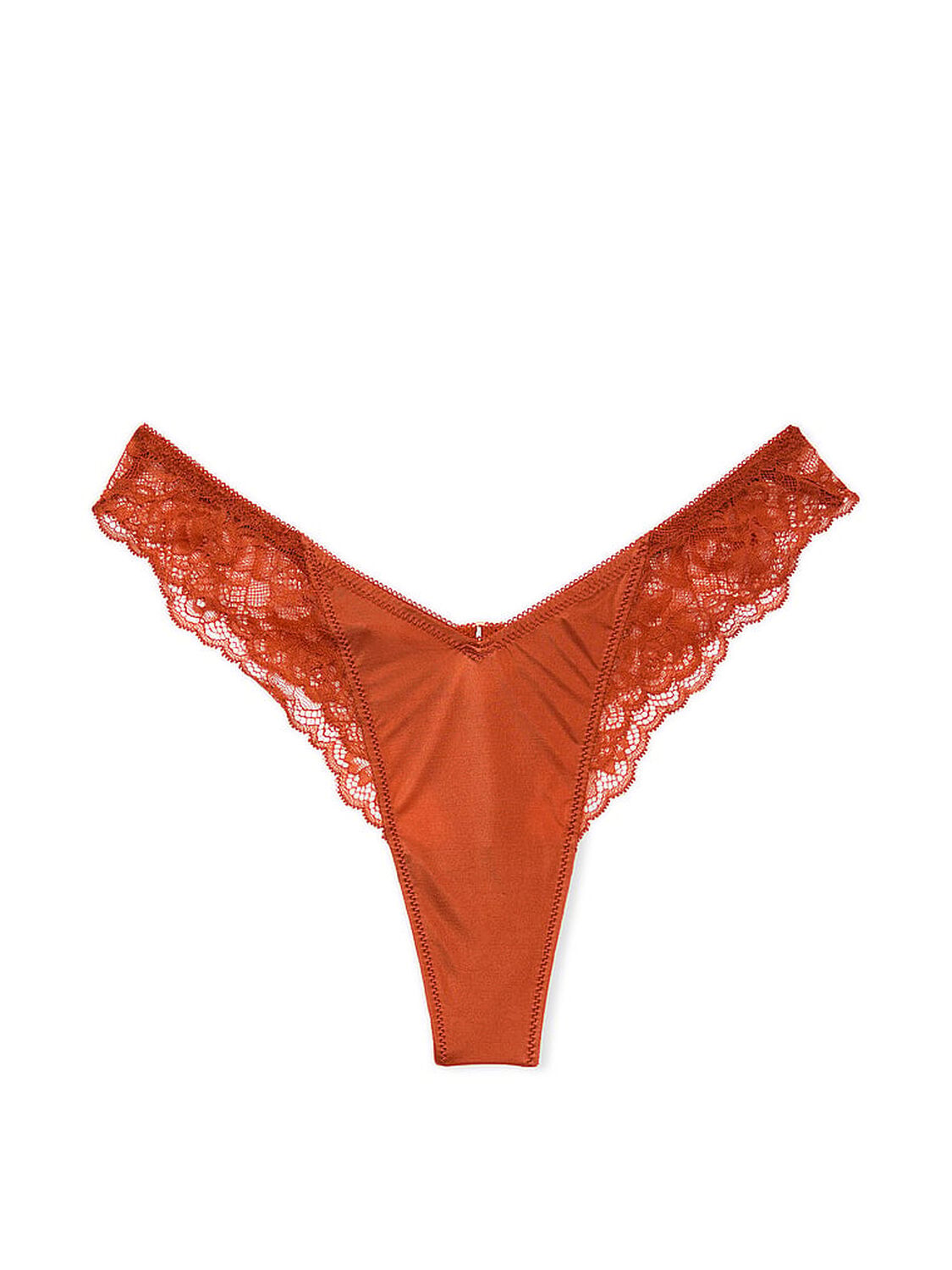 vs Very Sexy Rose Lace-Trim High-Leg Thong Panty Gingerbread 3 of 3 