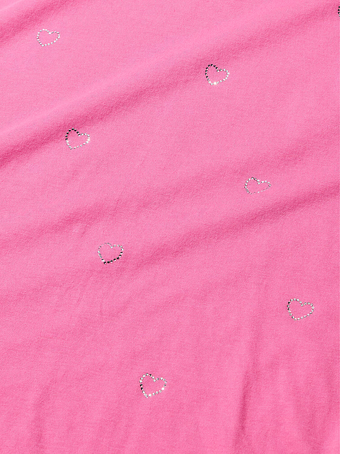 vs Victoria's Secret 100% Cotton Shine Long Pajama Set Rose Garden W Bling Hearts 4 of 4 