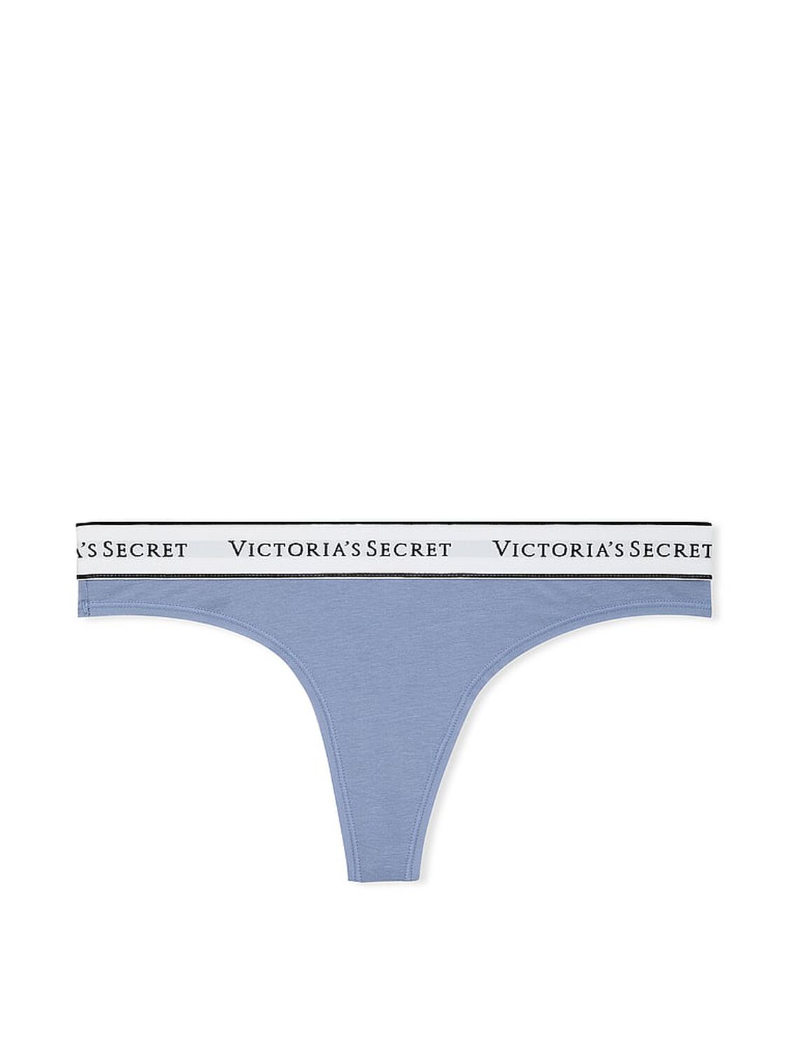 vs Cotton Logo Cotton Thong Panty Smokey Blue 1 of 3 