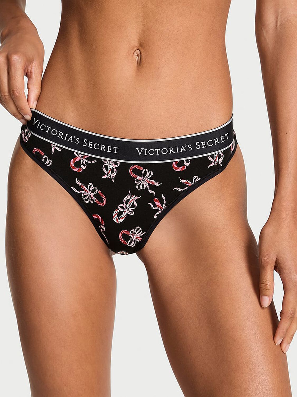 vs Cotton Logo Cotton Thong Panty 2 of 2 