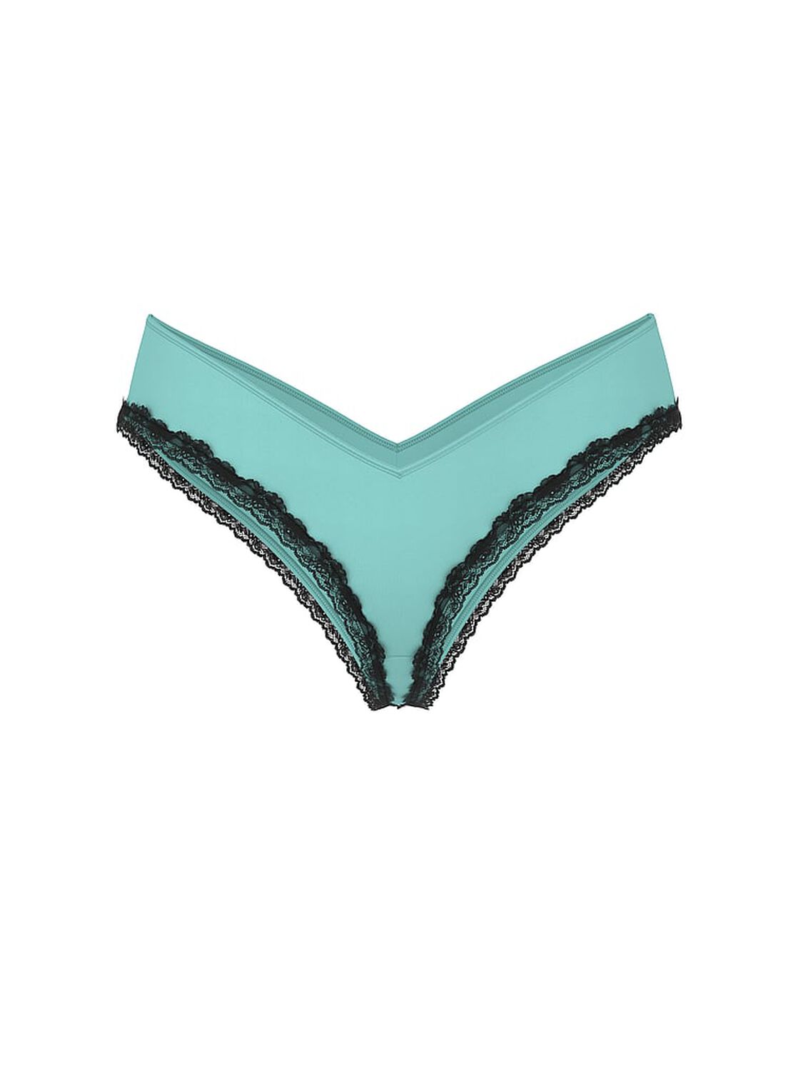 vs Very Sexy Lace-Trim High-Leg Cheeky Panty Dusty Turquoise 3 of 4 